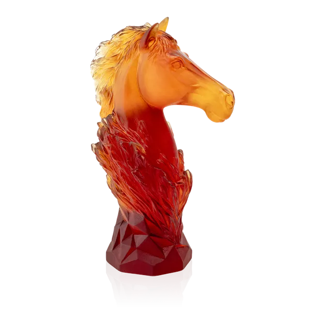 daum-cavalcade-cavalier-d-chec-sculpture-ambre-250ex image 1