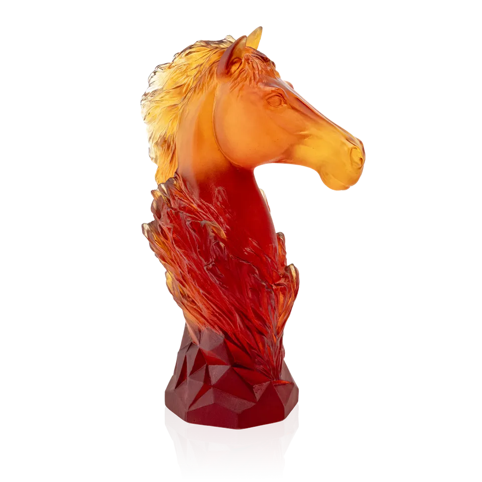 daum-cavalcade-cavalier-d-chec-sculpture-ambre-250ex image 1