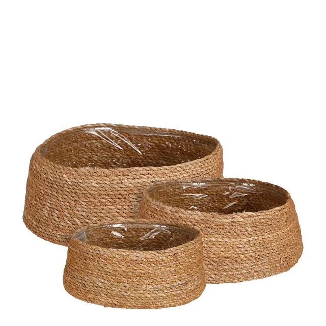 mica-decorations-lot-de-3-paniers-en-osier-multicolore-rangement image 1