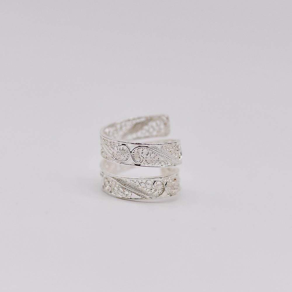 luisa-paix-o-serpente-bague-filigrane-argent-2-tours image 3