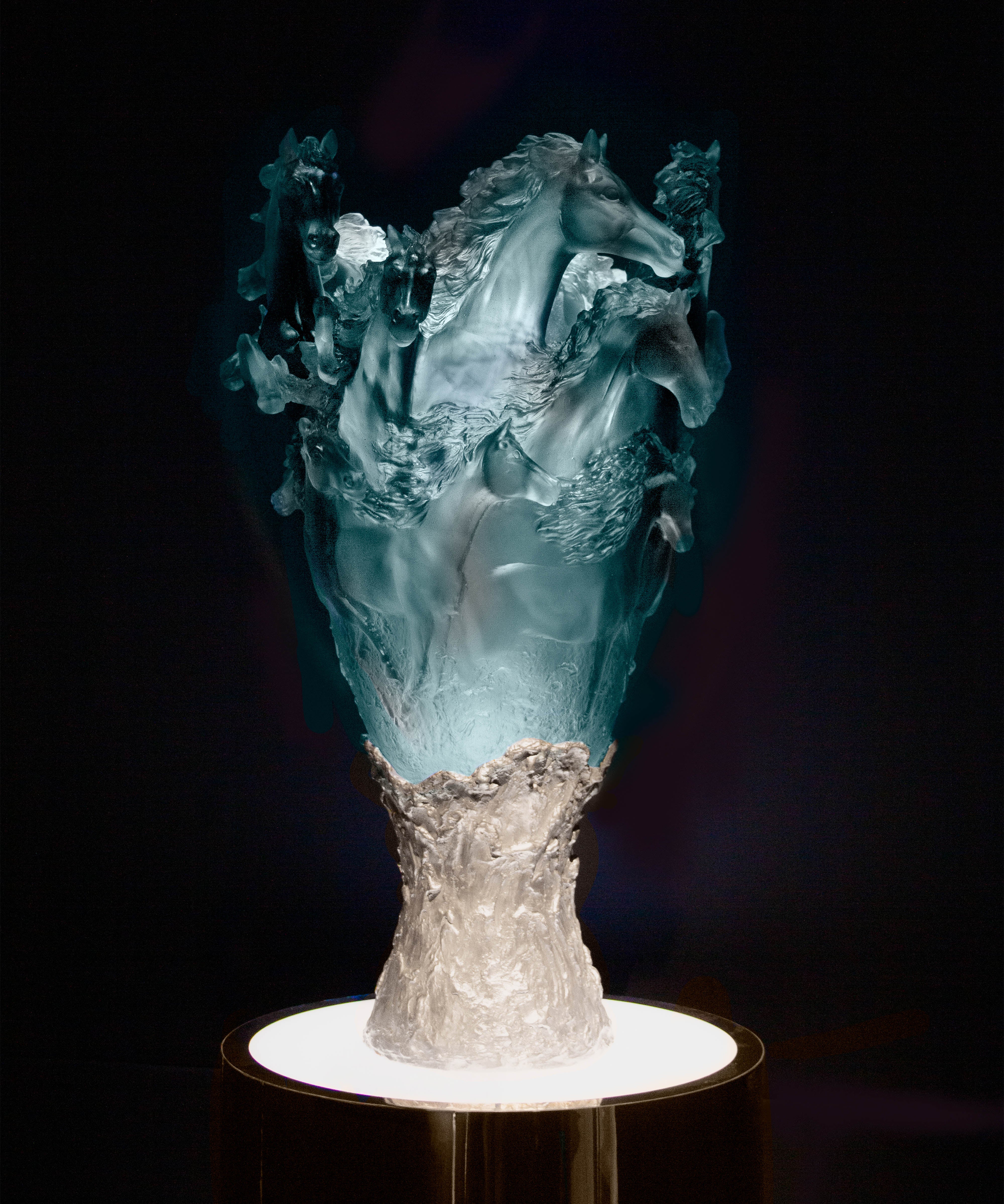 daum-cavalcade-vase-prestige-vase-cristal-bleu-gris-50-ex image 2