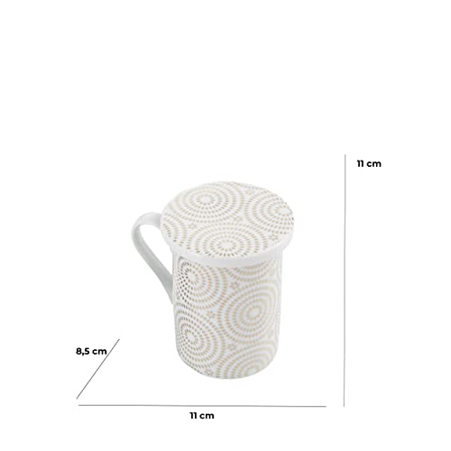 baroni-home-cucina-tasse-tisani-re-c-ramique-blanc-or-filtre image 6