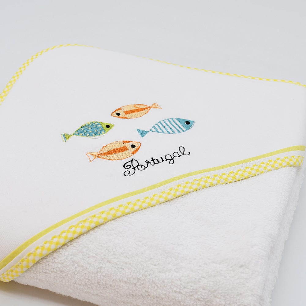 luisa-paix-o-sardinhas-drap-de-bain-b-b-jaune-100x100-coton image 3