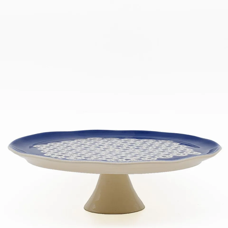 luisa-paix-o-vaisselle-portugaise-renda-plateau-dessert-bleu-22cm image 1