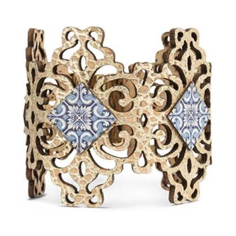 luisa-paix-o-azulejos-bracelet-manchette-li-ge-bleu-6cm image 2