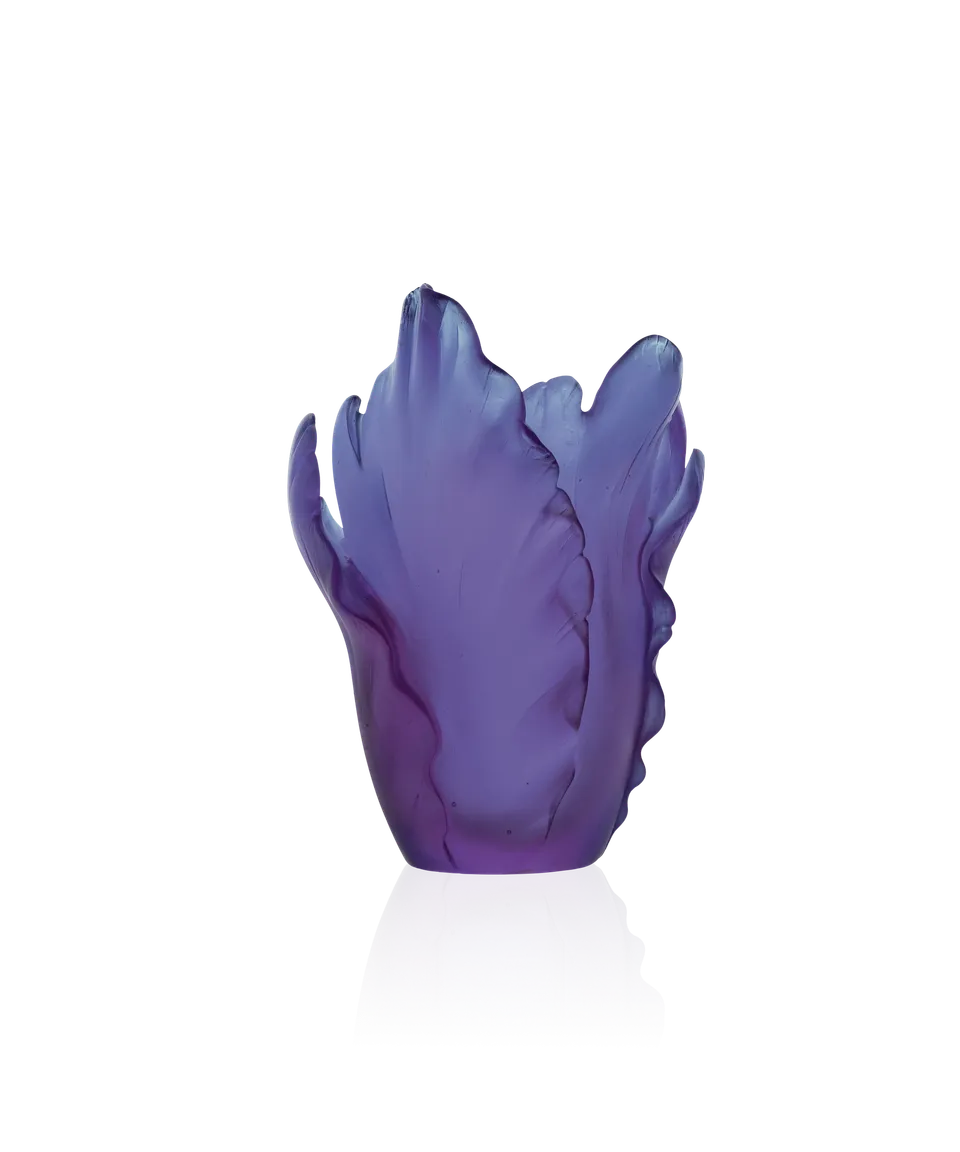 daum-tulipe-vase-ultraviolet-cristal-floral image 1