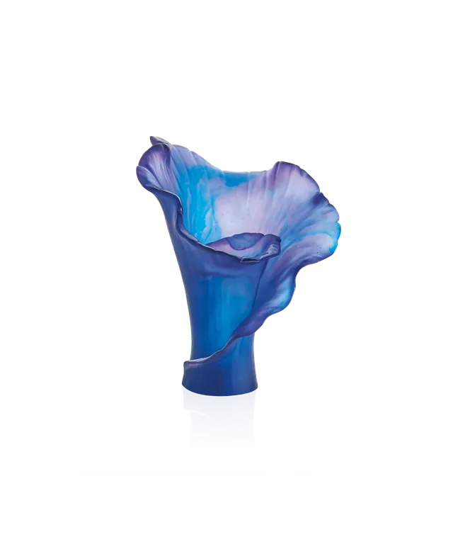 daum-univers-v-g-tal-arum-vase-moyen-bleu-nuit-cristal image 1