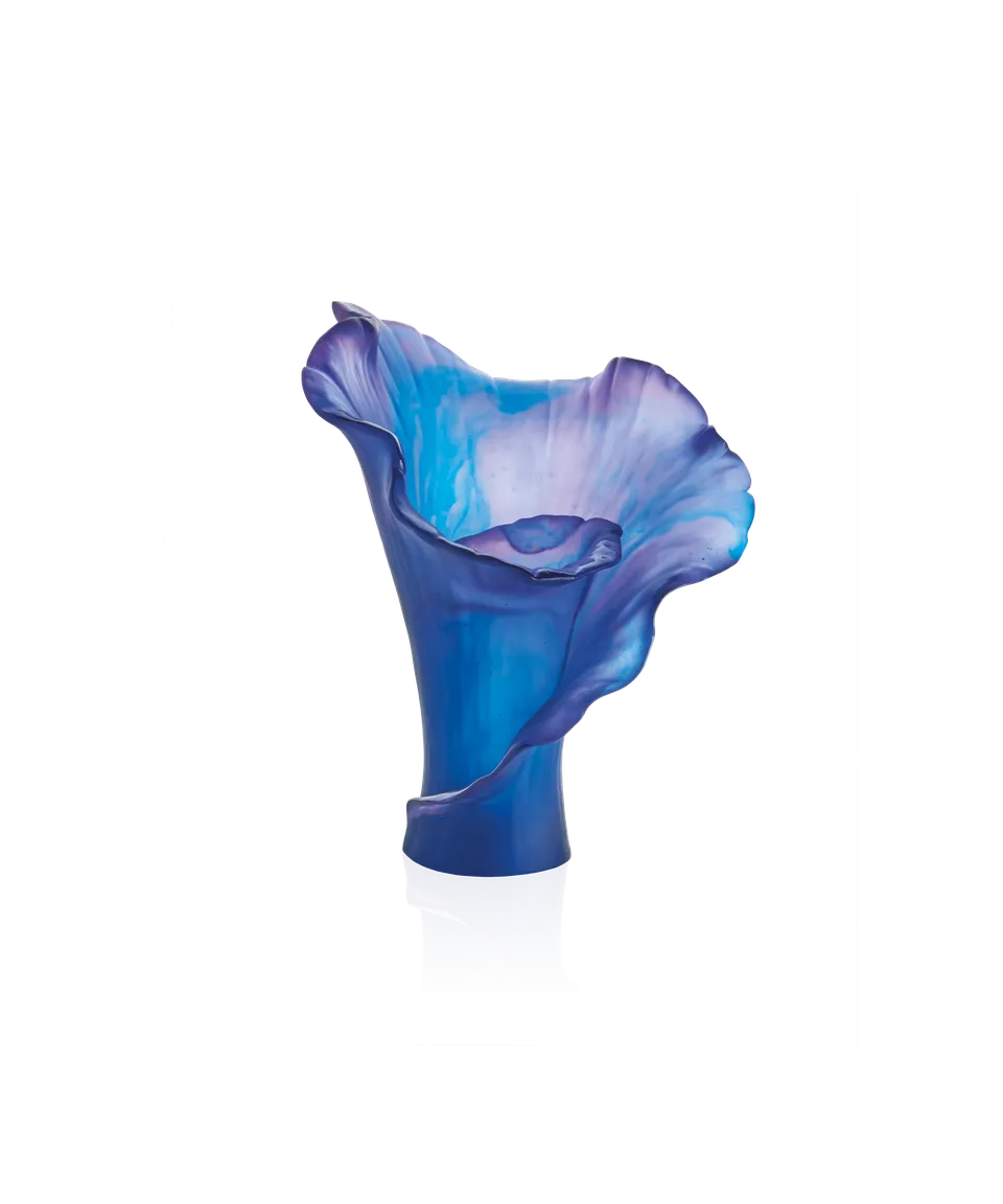 daum-univers-v-g-tal-arum-vase-moyen-bleu-nuit-cristal image 1