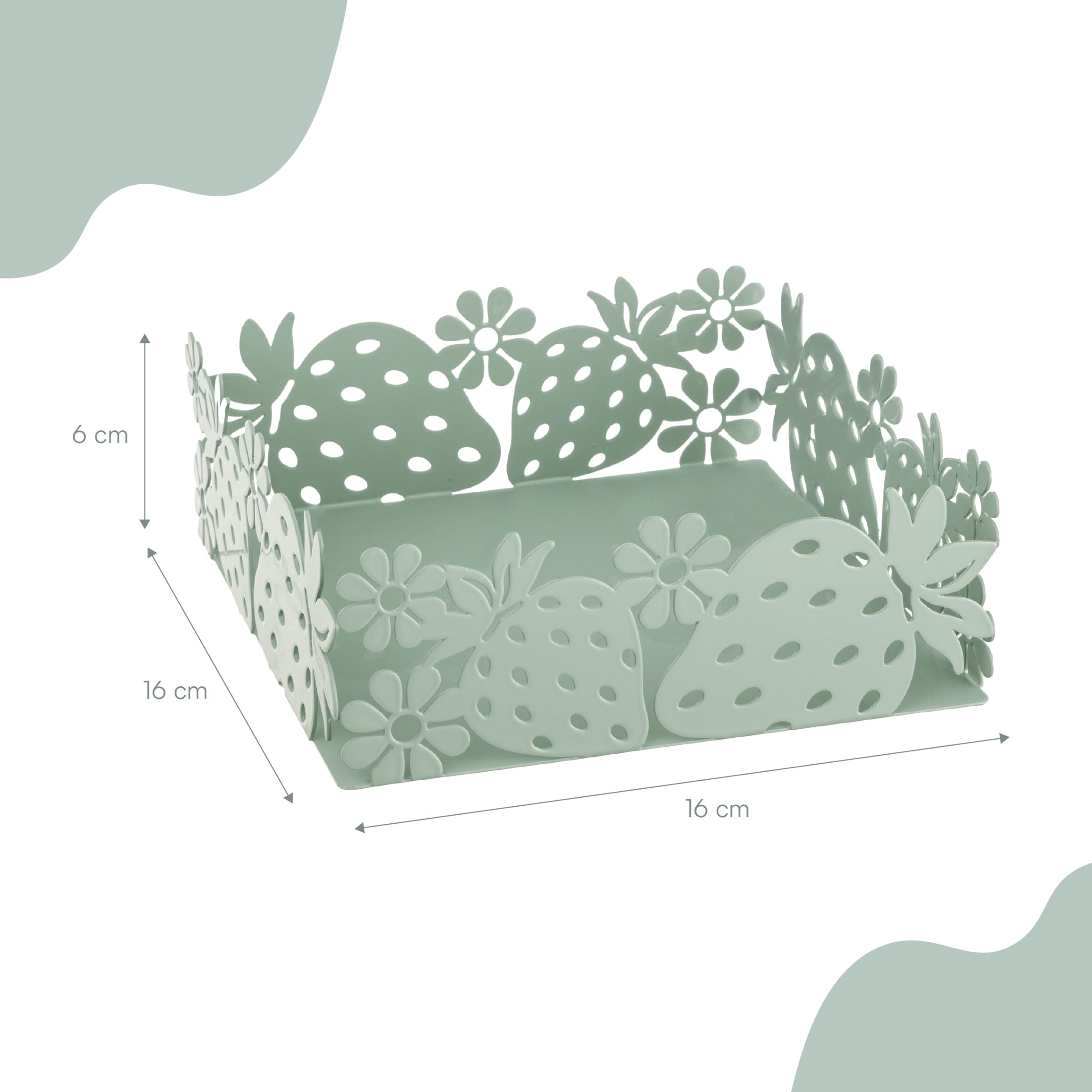 baroni-home-fraise-porte-serviettes-m-tal-16x16x6-cm image 3