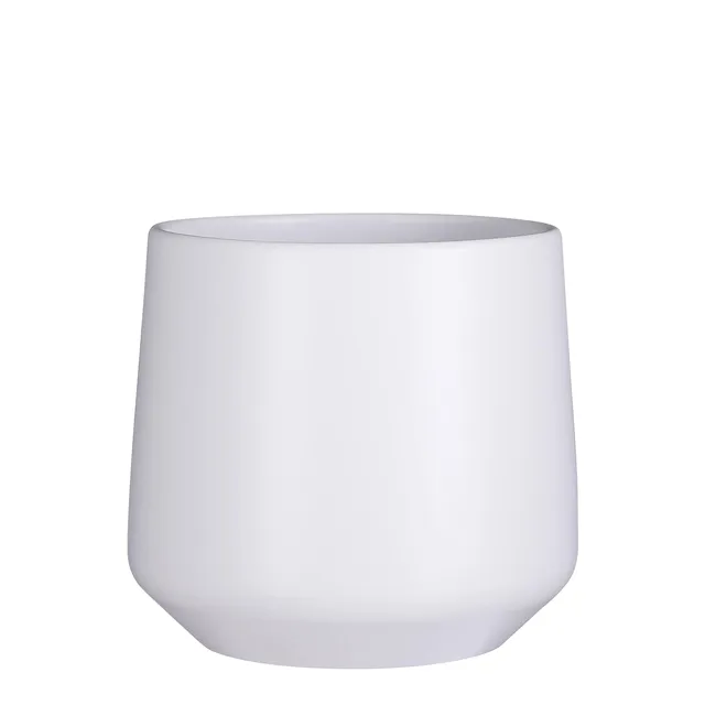 mica-decorations-amber-pot-blanc-mat-h26-x-28-cm image 1