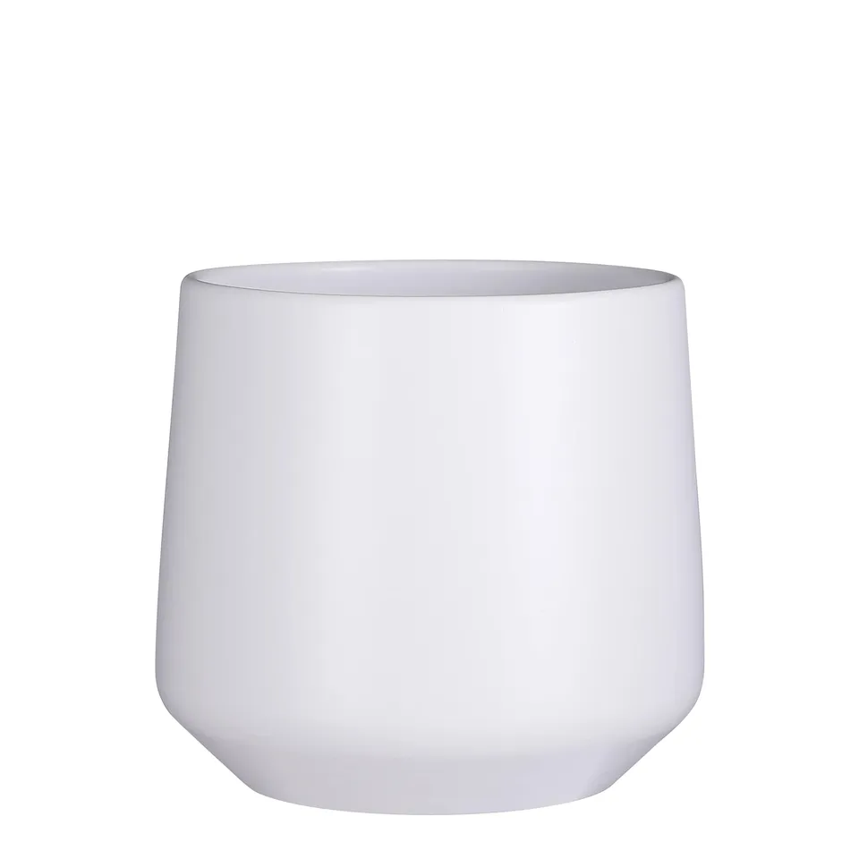 mica-decorations-amber-pot-blanc-mat-h26-x-28-cm image 1