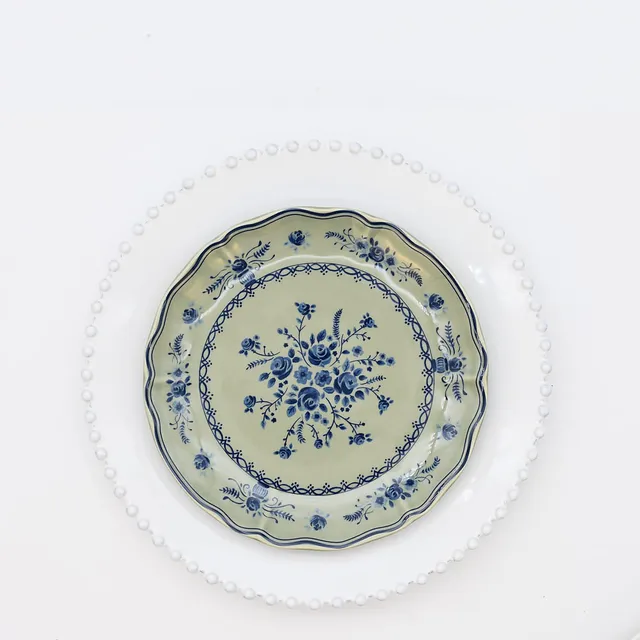 luisa-paix-o-pearl-vila-duo-assiettes-blanc-vert-21-cm image 1
