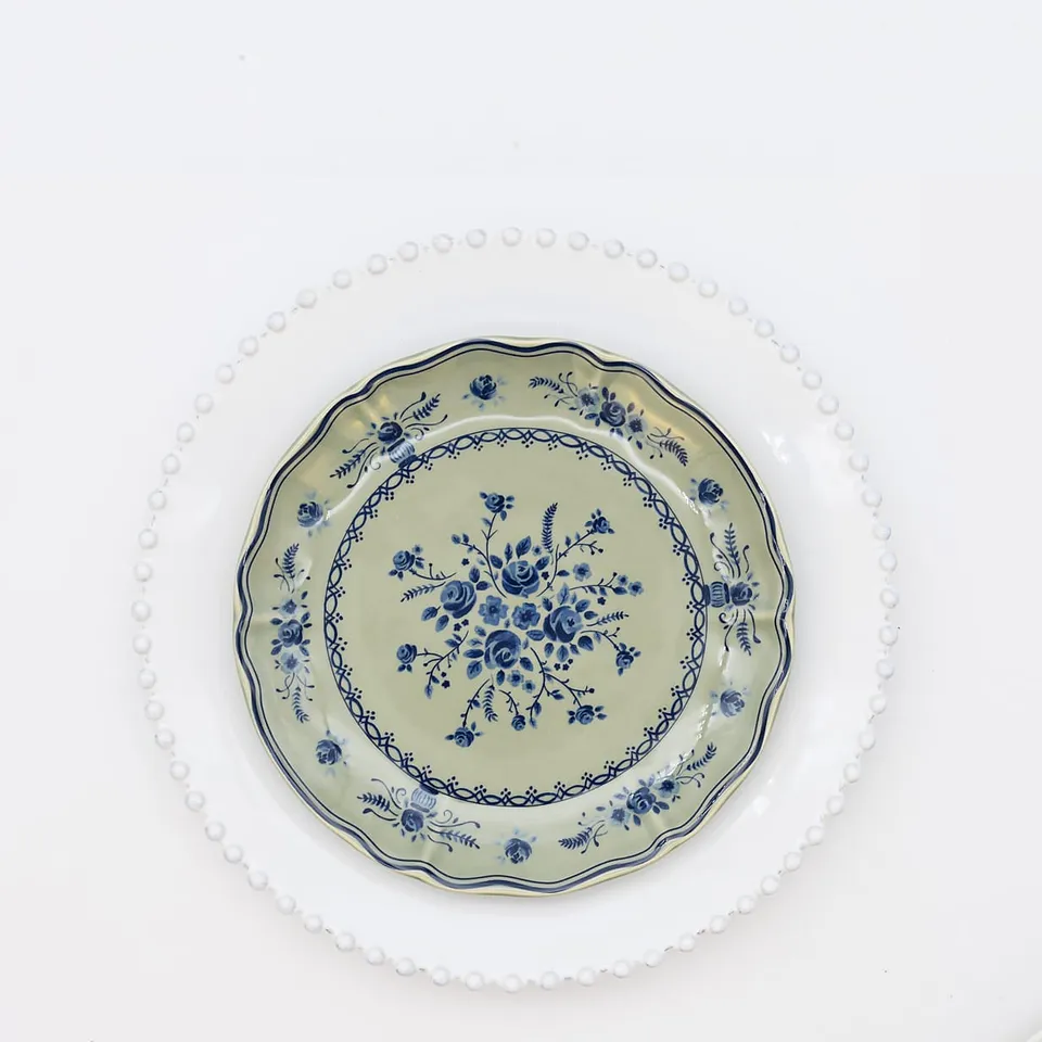 luisa-paix-o-pearl-vila-duo-assiettes-blanc-vert-21-cm image 1