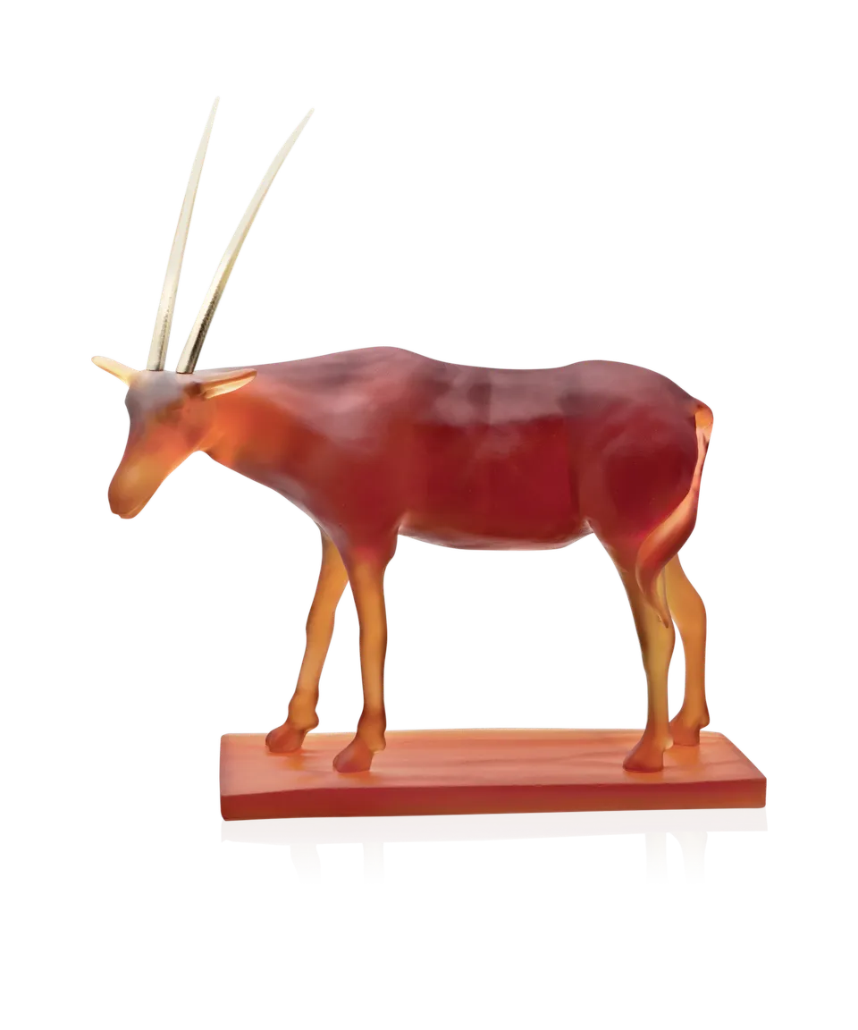 daum-univers-animalier-oryx-hicham-lahlou-sculpture-ambre-99-ex image 1