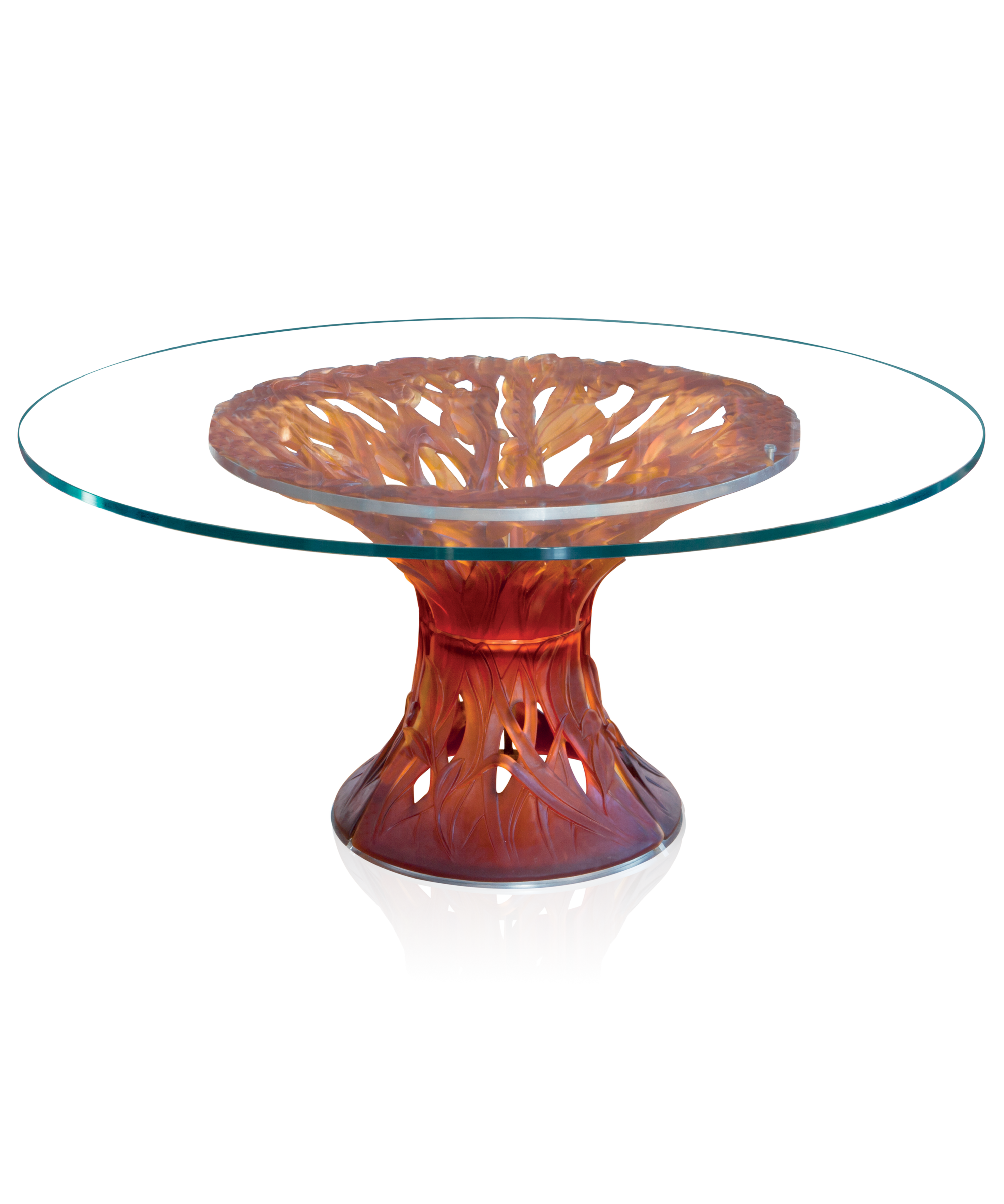 daum-v-g-tale-table-6-l-ments-cristal-ambre image 1