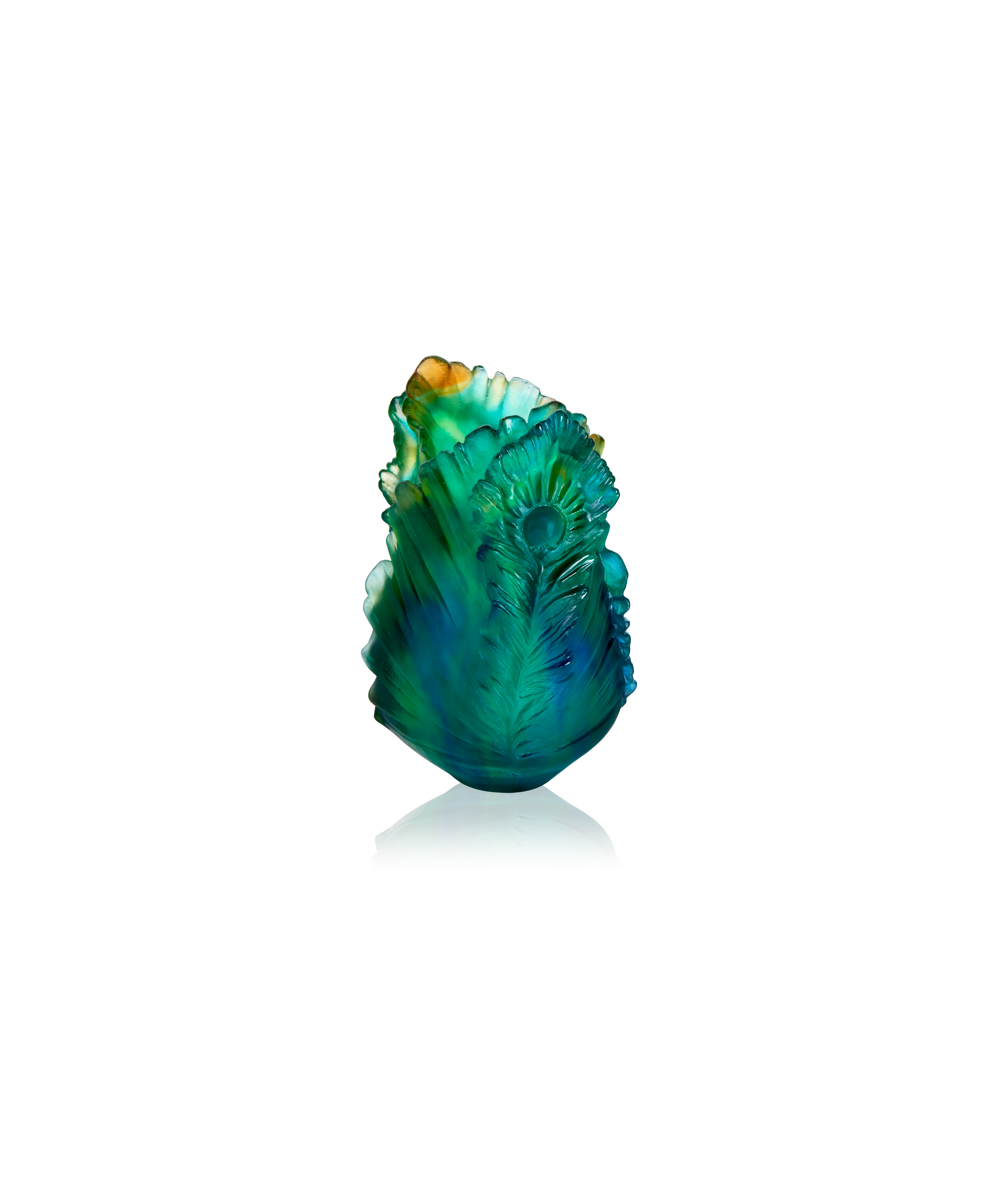 daum-univers-v-g-tal-fleur-de-paon-vase-petit-mod-le-color image 1