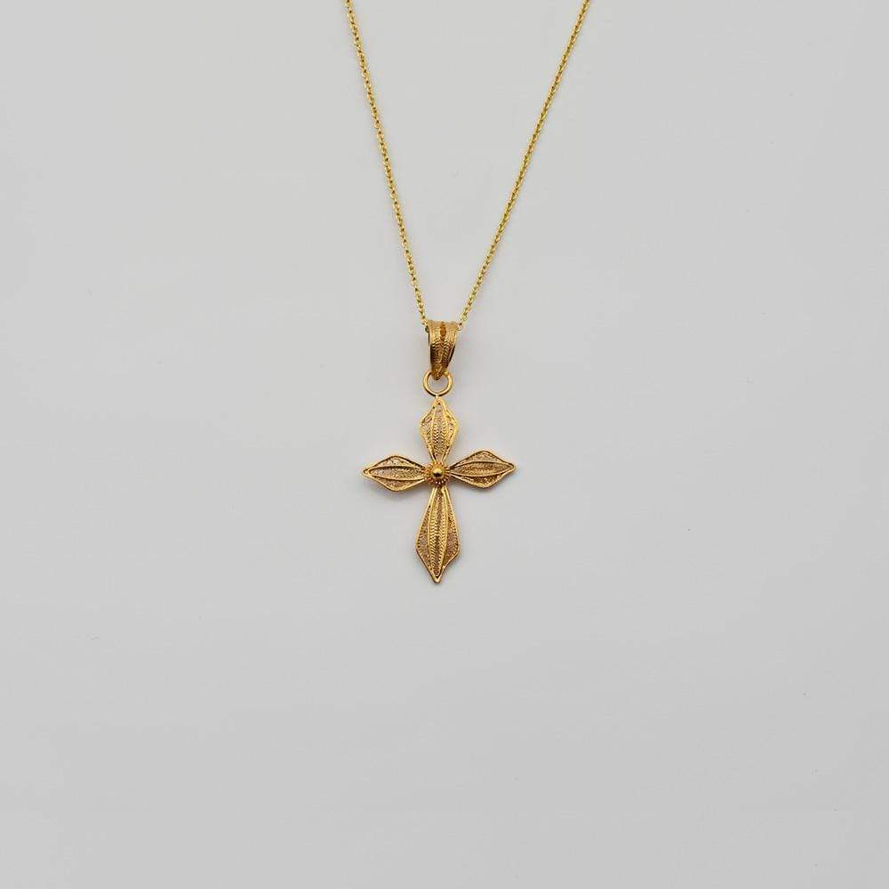 luisa-paix-o-cruz-pendentif-croix-filigrane-argent-dor image 1