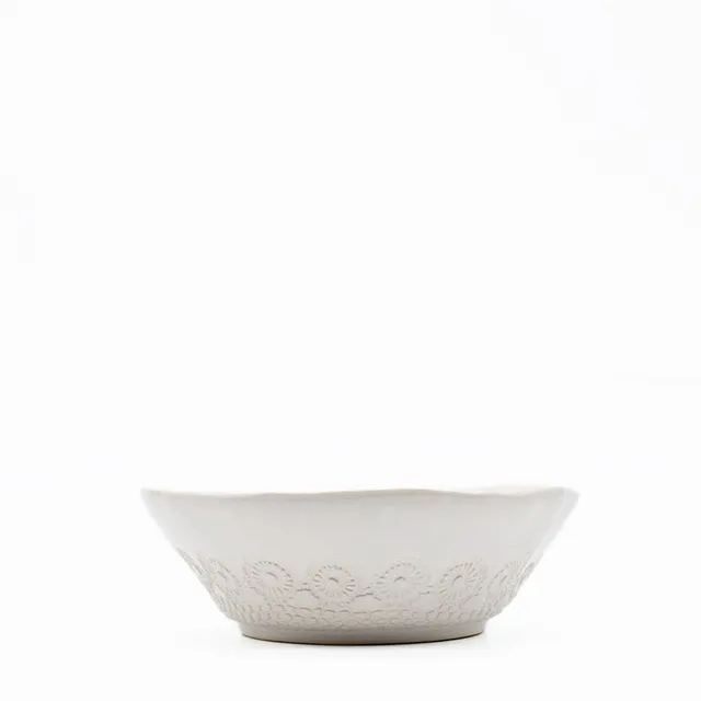 luisa-paix-o-flores-saladier-blanc-19cm-fait-main image 1