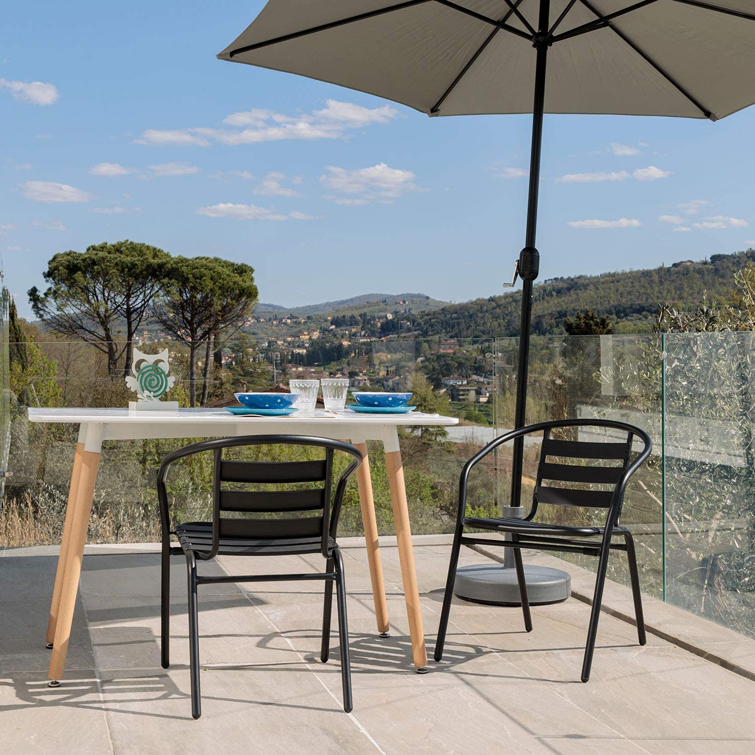 baroni-home-outdoor-lot-4-chaises-jardin-m-tal-noir-empilable image 4