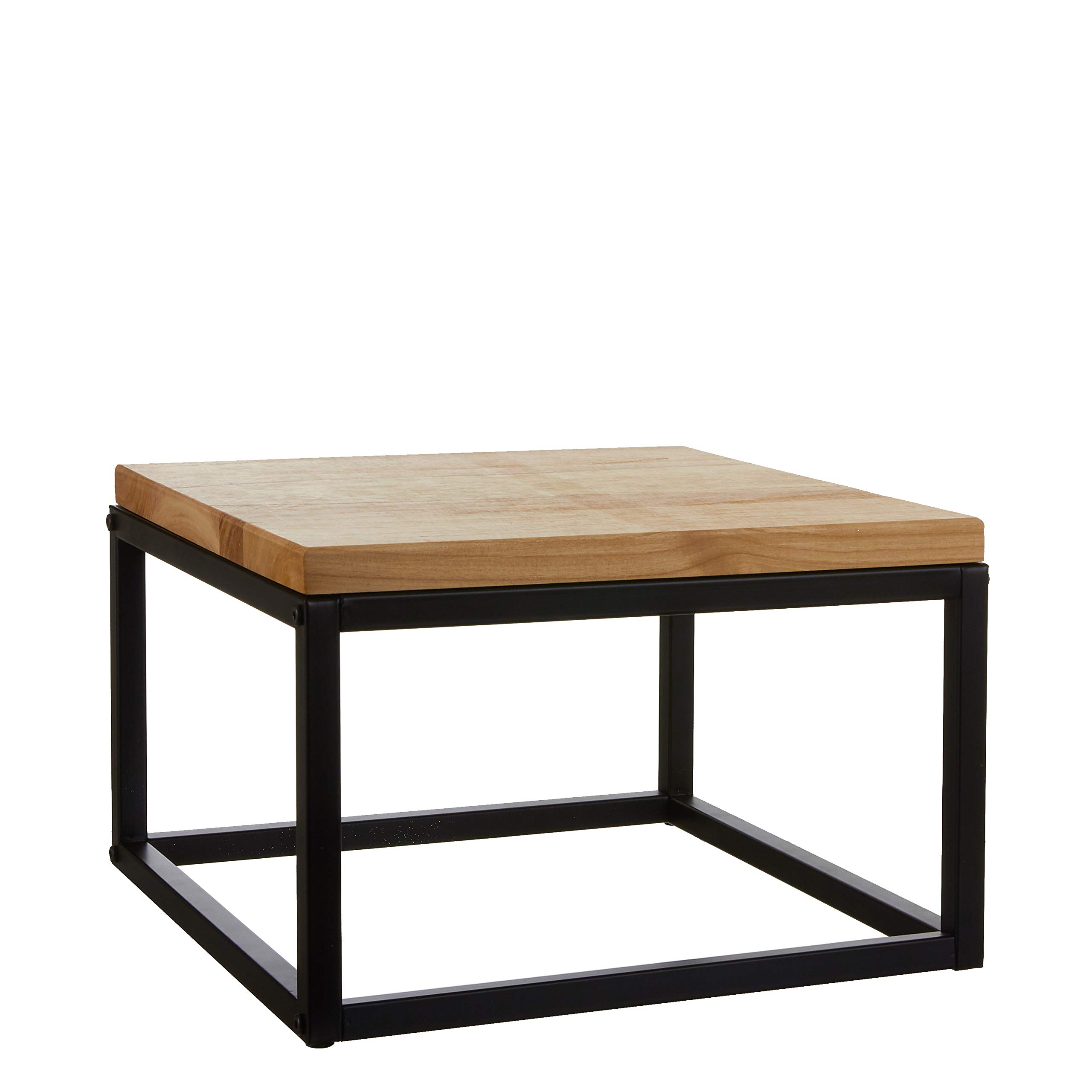 mica-decorations-oskar-table-basse-noire-40x40x26-cm-m-tal-bois image 1