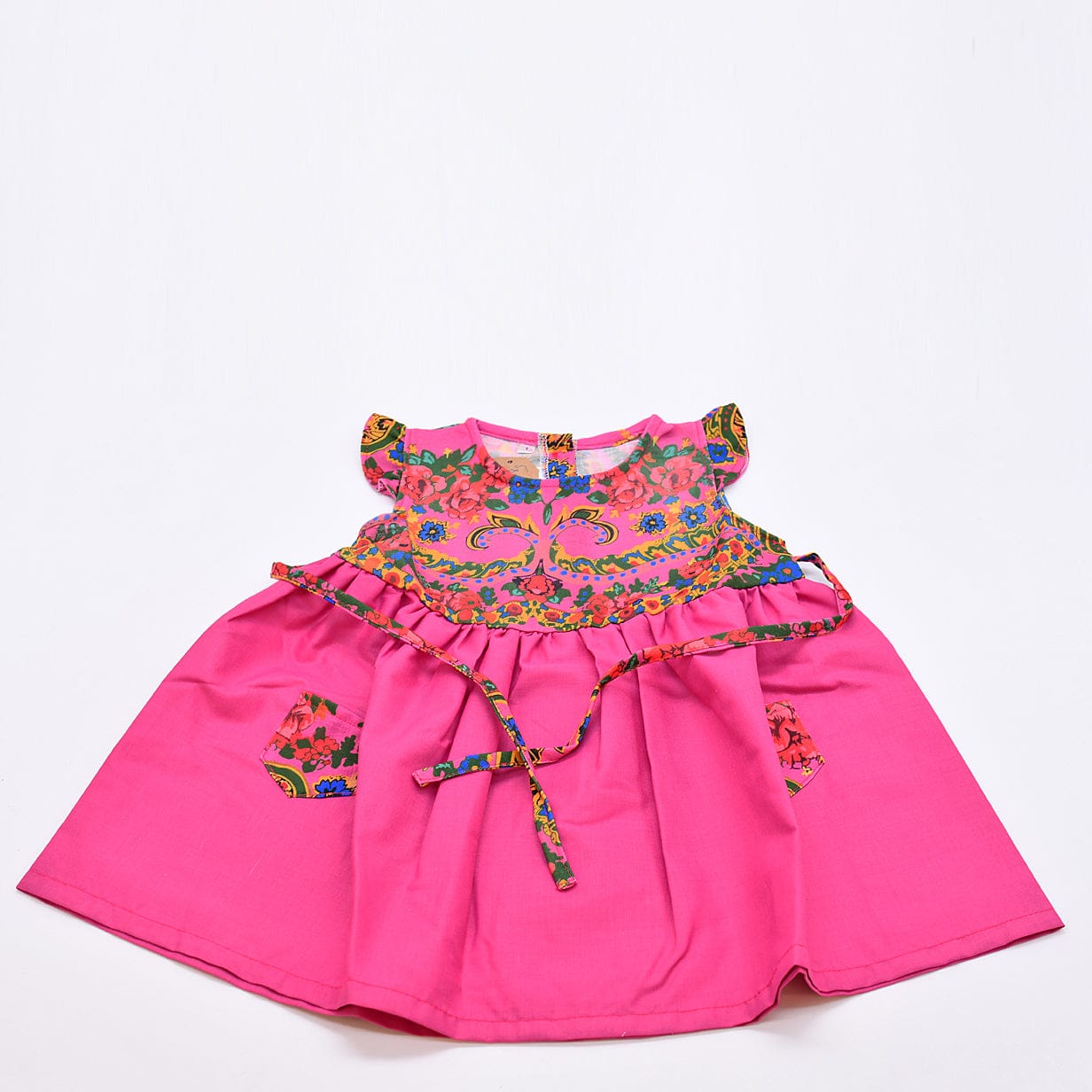 luisa-paix-o-robe-enfant-viana-rose-coton-2-ans-motifs-floraux image 3