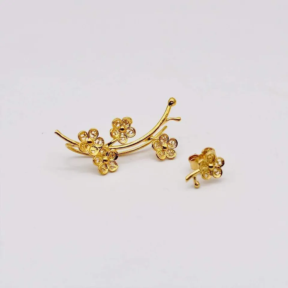 luisa-paix-o-flores-boucles-d-oreilles-argent-dor-3-cm image 1