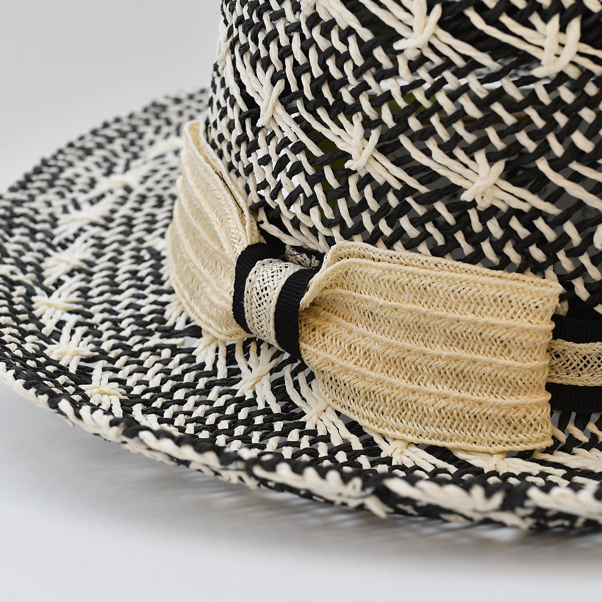 luisa-paix-o-chapeau-de-plage-fibres-v-g-tales-noir-blanc-taille-m image 6