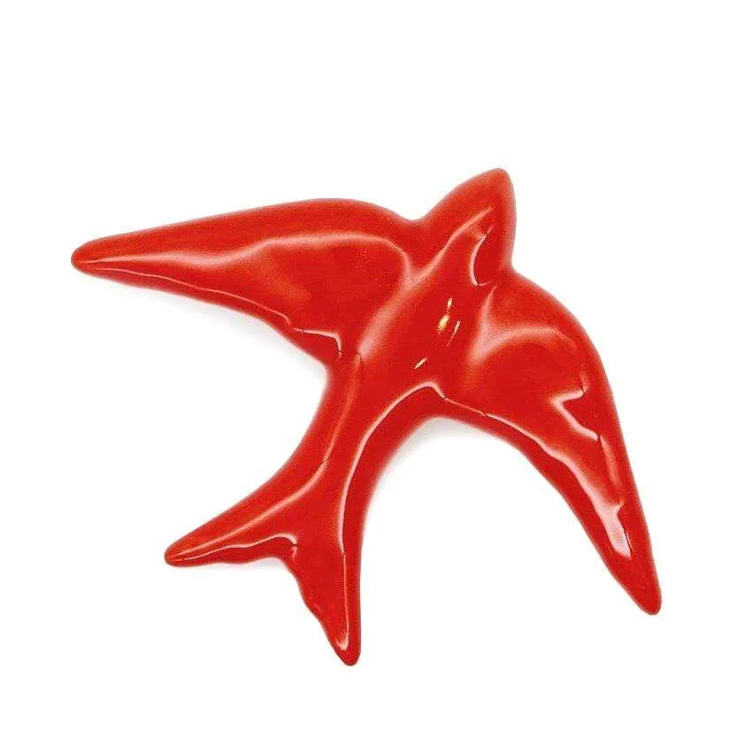 luisa-paix-o-hirondelle-c-ramique-rouge-murale-11cm image 1