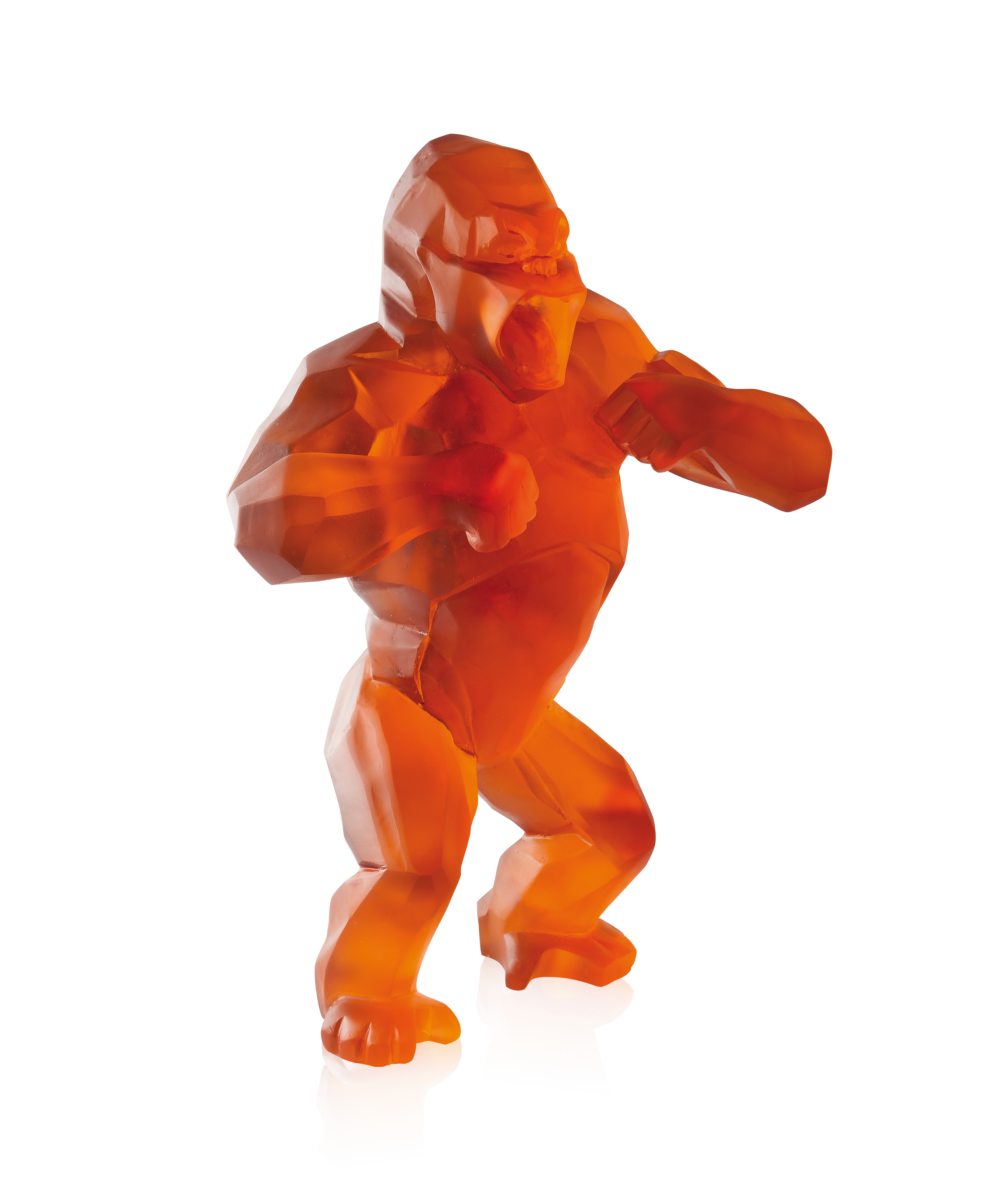 daum-art-cristal-wild-kong-orlinski-gorille-orange-cristal image 1