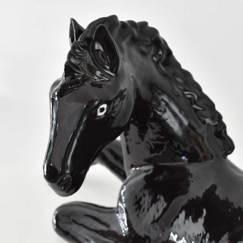 luisa-paix-o-cheval-statuette-c-ramique-noire-38cm image 5