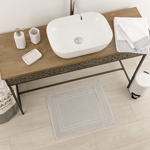 baroni-home-tessile-bagno-tapis-de-bain-coton-gris-45x60-cm image 8