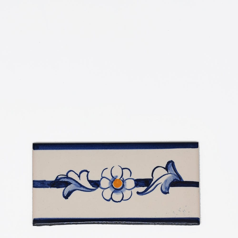luisa-paix-o-frise-azulejo-15x7-5cm-fa-ence-peinte-main-2 image 1