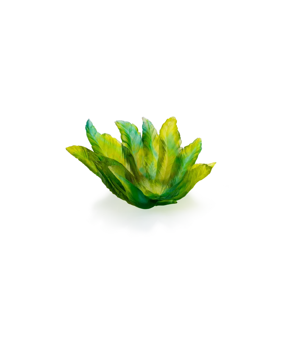 daum-born-o-coupe-emilio-robba-cristal-vert image 1