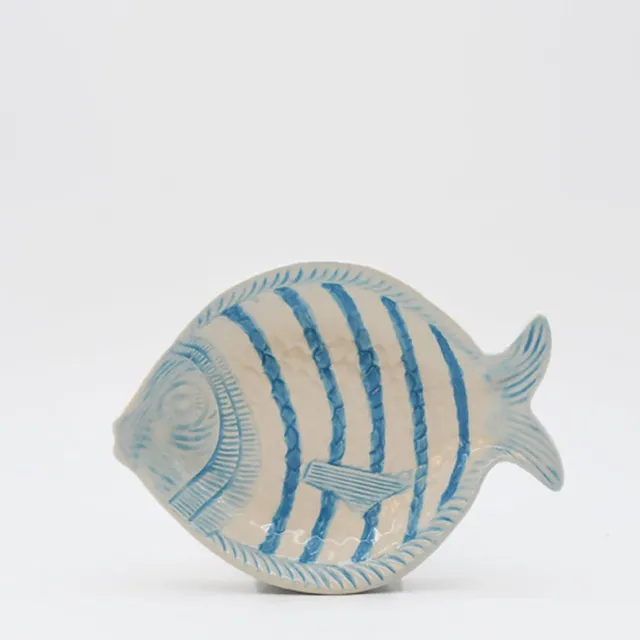 luisa-paix-o-vaisselle-assiette-poisson-turquoise-25cm image 1