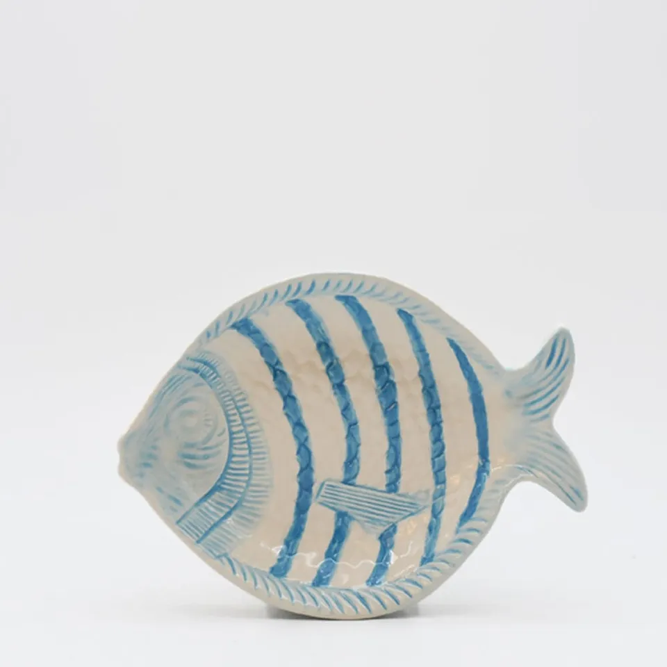 luisa-paix-o-vaisselle-assiette-poisson-turquoise-25cm image 1