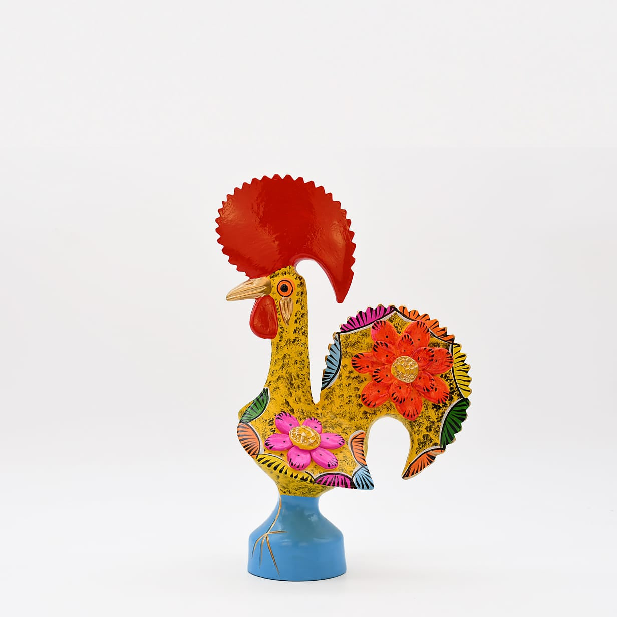 luisa-paix-o-coq-de-barcelos-25cm-jaune-figurine-d-co-portugaise image 1