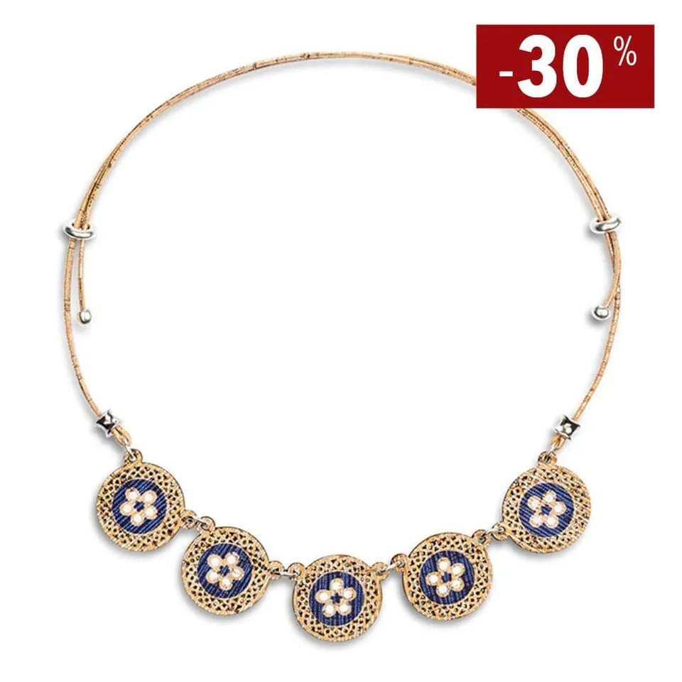 luisa-paix-o-flores-collier-en-li-ge-bleu-5-pendentifs image 1