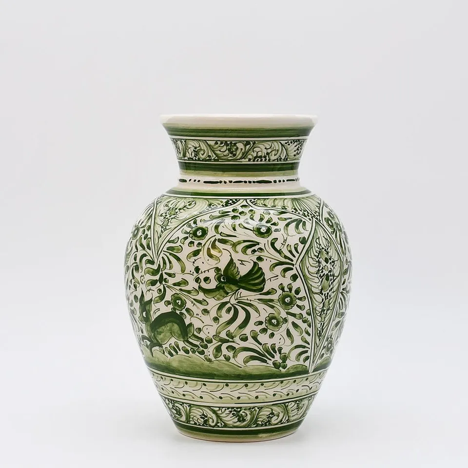 luisa-paix-o-vase-c-ramique-coimbra-22cm-vert-unique image 1