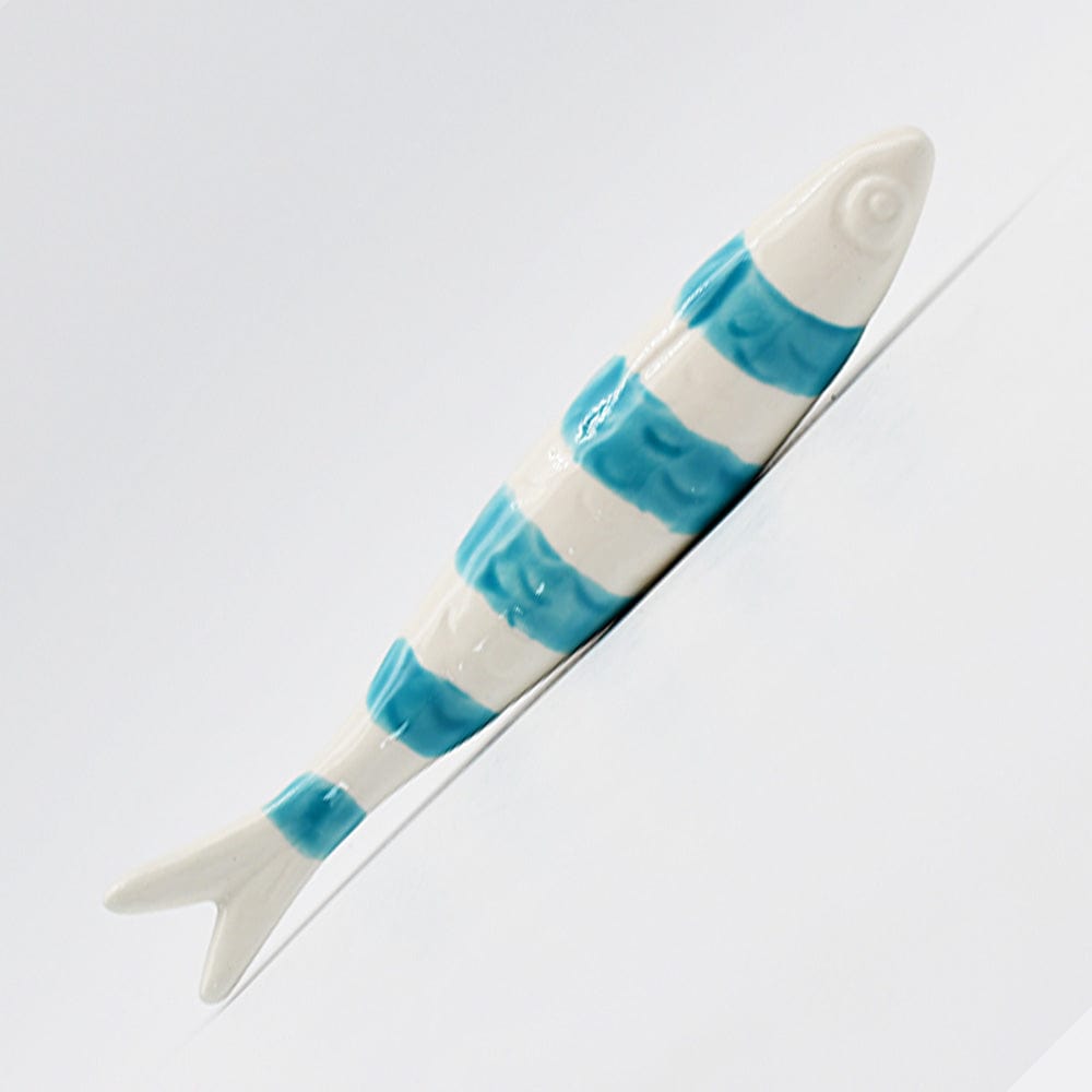 luisa-paix-o-sardine-c-ramique-blanche-turquoise-19cm image 2
