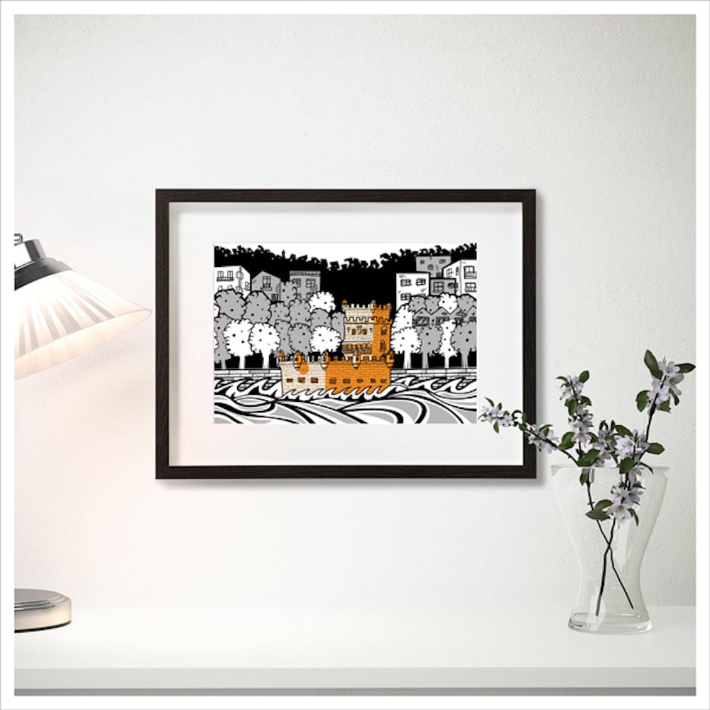 luisa-paix-o-torre-de-bel-m-affiche-45x32cm-papier-pais image 2