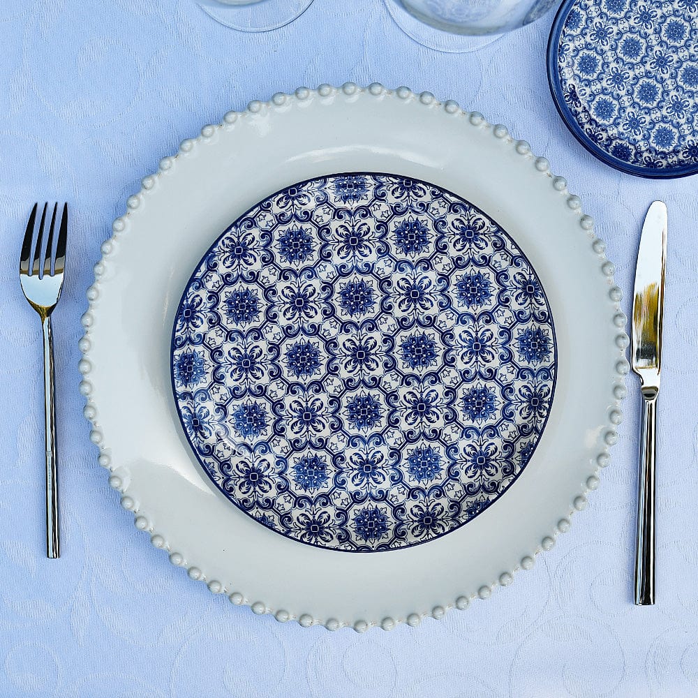 luisa-paix-o-padr-o-assiette-c-ramique-bleue-20-cm image 2