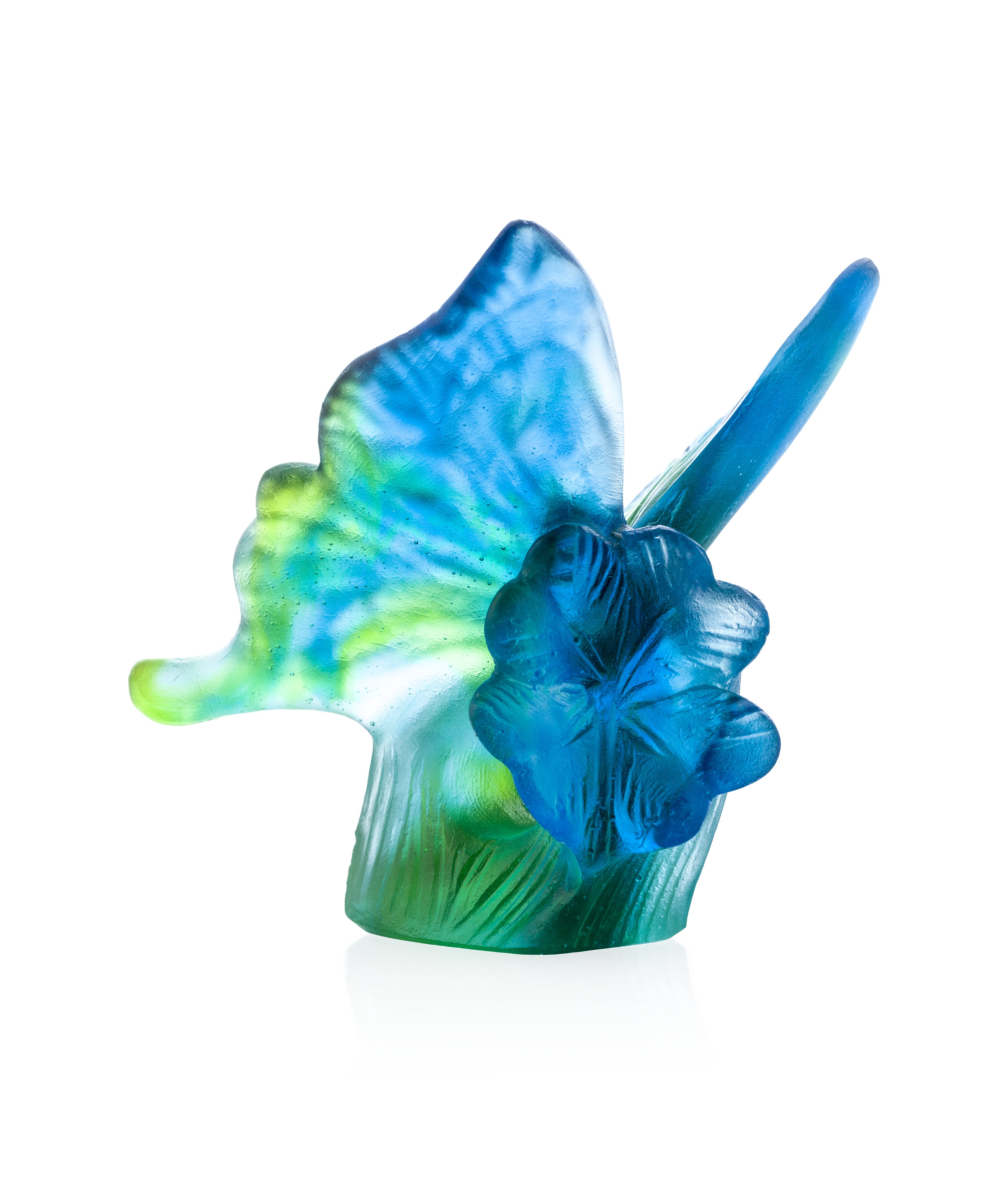 daum-univers-animalier-papillon-bleu-vert-sculpture image 3