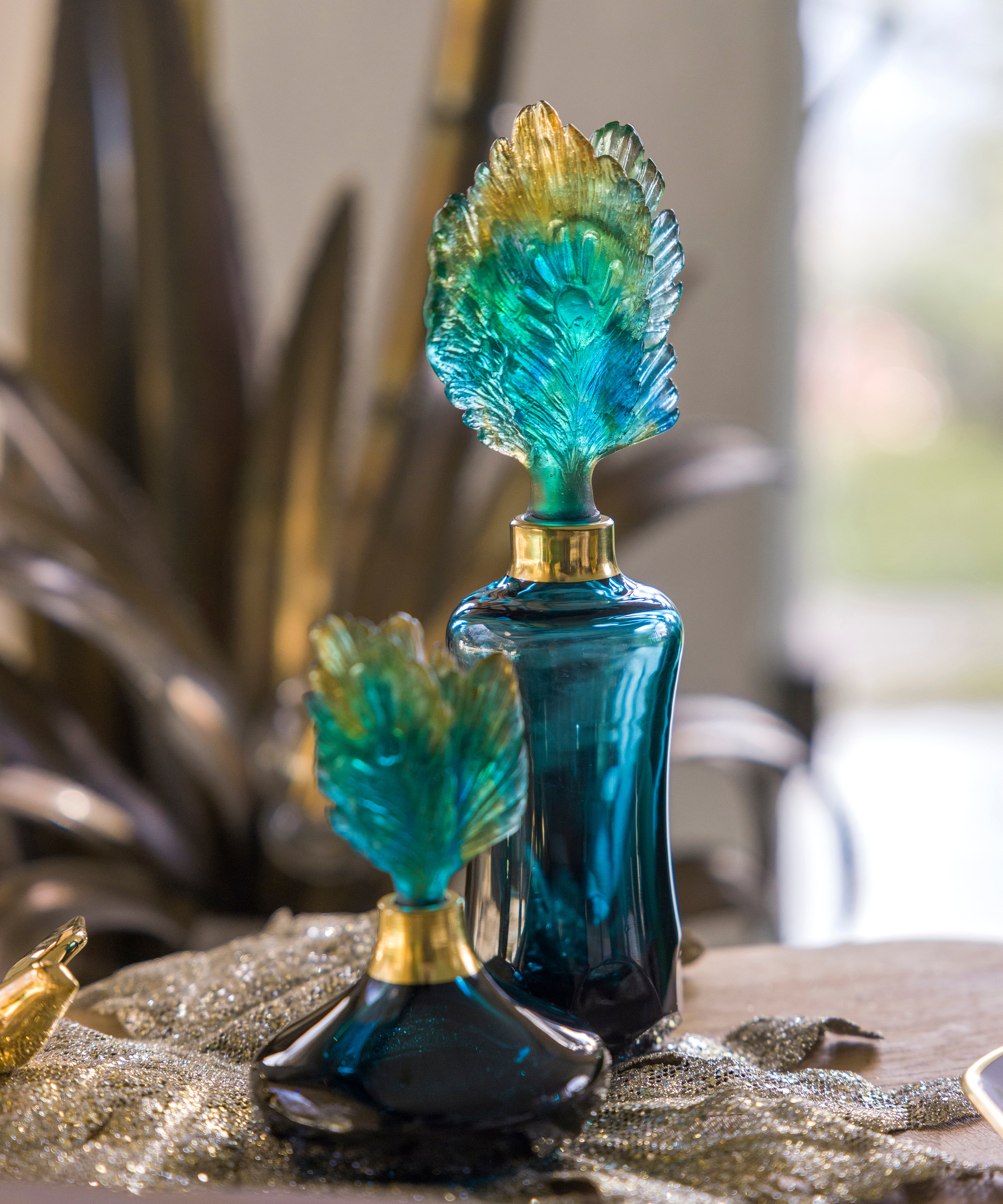 daum-d-coration-fleur-de-paon-flacon-parfum-petit-mod-le image 3