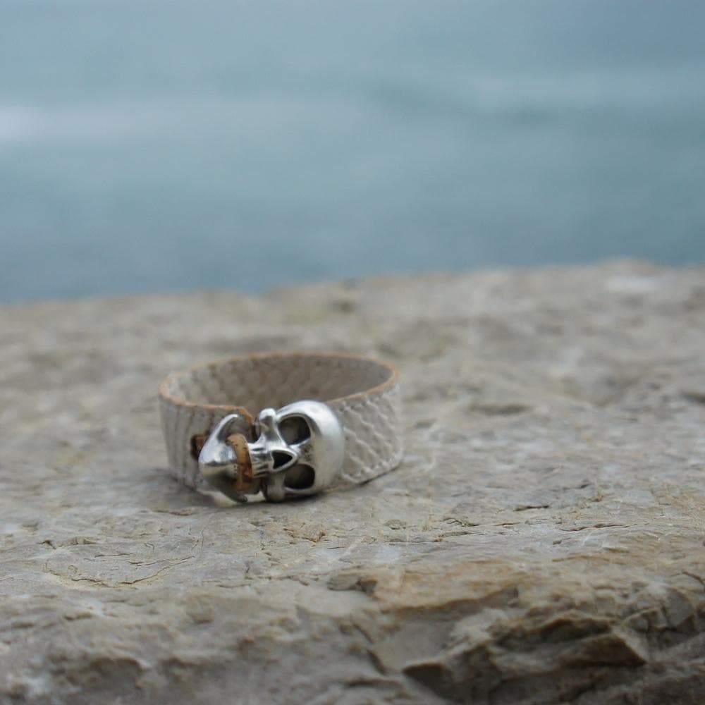 luisa-paix-o-bijoux-du-portugal-bracelet-li-ge-skull-blanc-16cm image 2