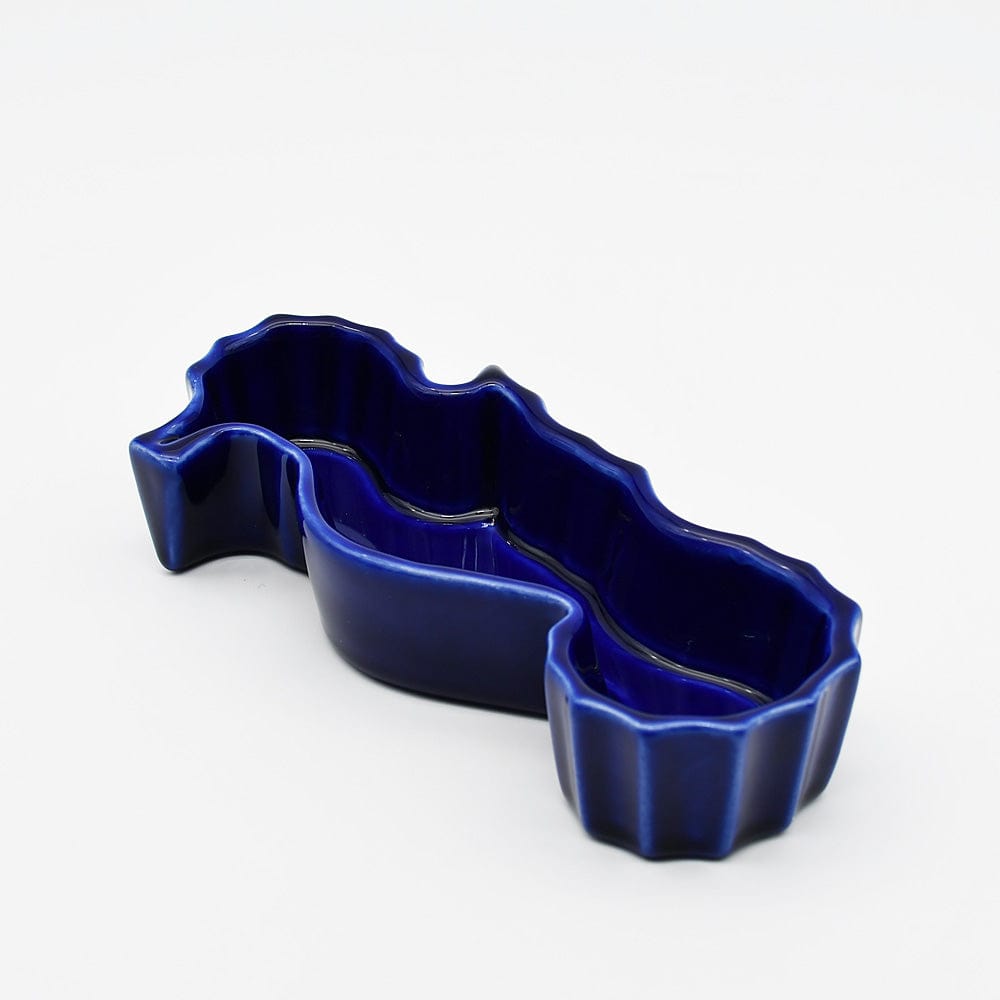 luisa-paix-o-vaisselle-portugaise-plat-hippocampe-bleu-18-cm-c-ramique image 2