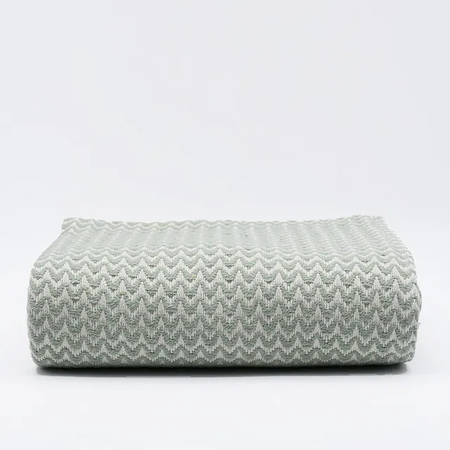 luisa-paix-o-ondas-plaid-coton-180x130-vert-frang image 1