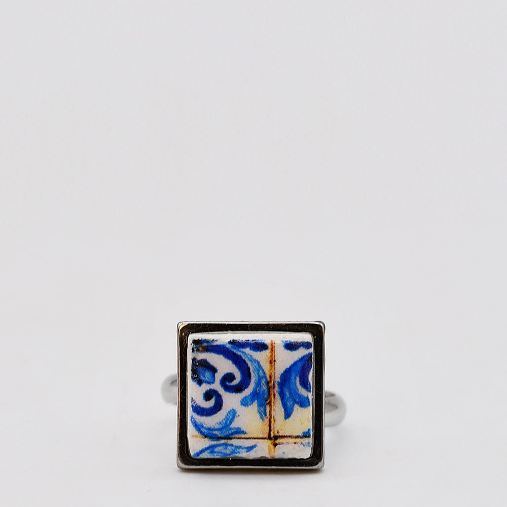 luisa-paix-o-bijoux-portugal-bague-azulejos-carr-e-1-5-cm image 1