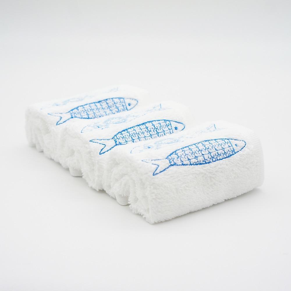 luisa-paix-o-lot-3-essuie-mains-brod-s-sardine-30x30 image 2