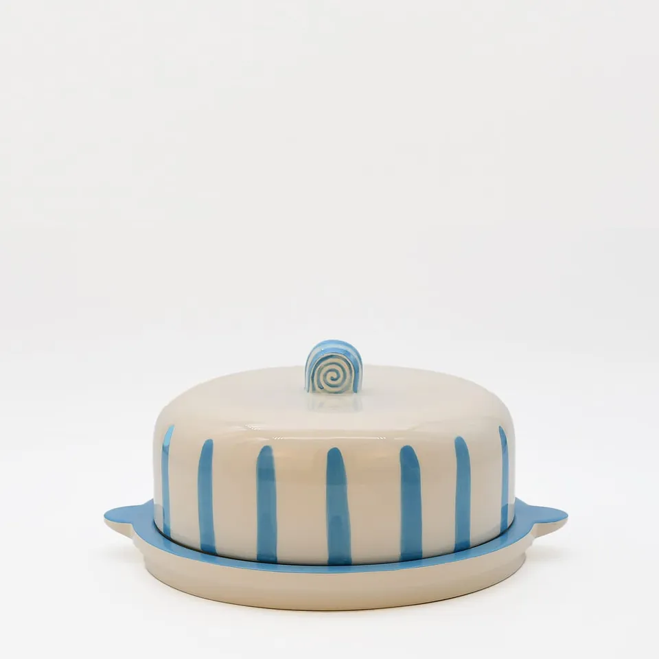 luisa-paix-o-costa-nova-mar-plateau-fromage-cloche-turquoise-24cm image 1