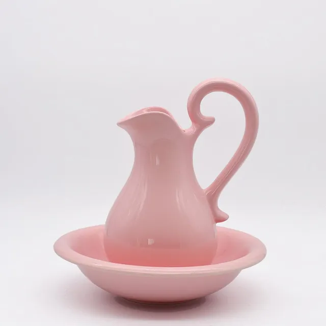 luisa-paix-o-cruche-et-bassine-toilette-c-ramique-rose image 1